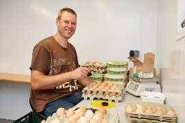 Dennis Hartmann, Managing Director of the Hartmann farm in Brandau, Hesse.  (Sustainable project: Hartmann farm)