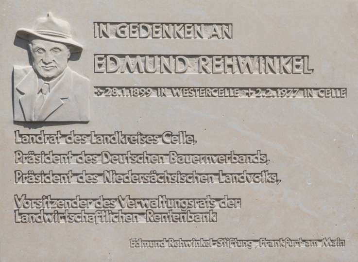 Gedenkplatte Edmund Rehwinkel